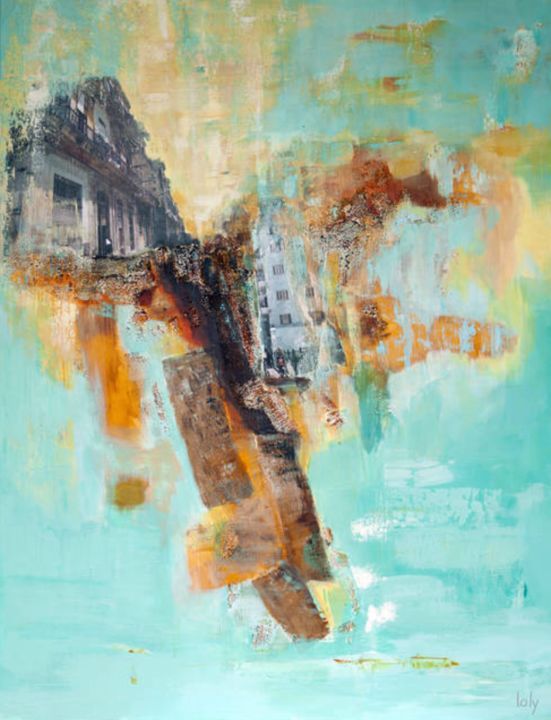 Malerei mit dem Titel "Havana, lost in the…" von Geraldine Laly, Original-Kunstwerk, Öl