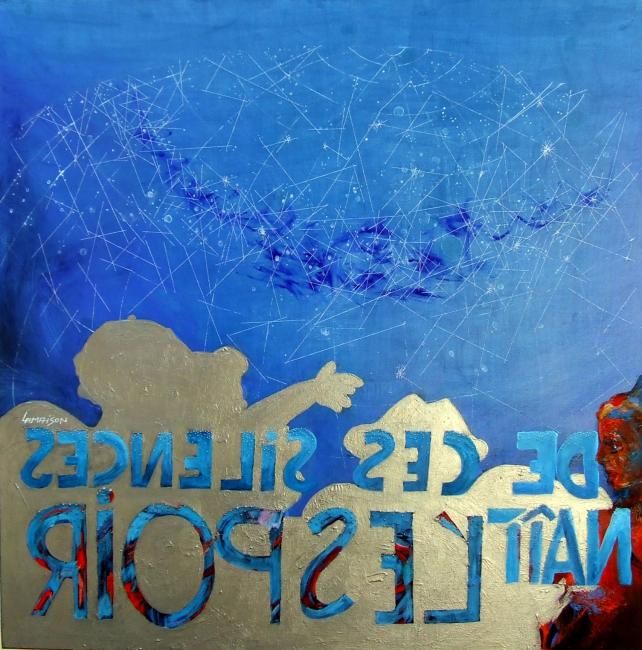 Peinture intitulée "Oh! ciel!" par Danielle Lamaison, Œuvre d'art originale, Autre