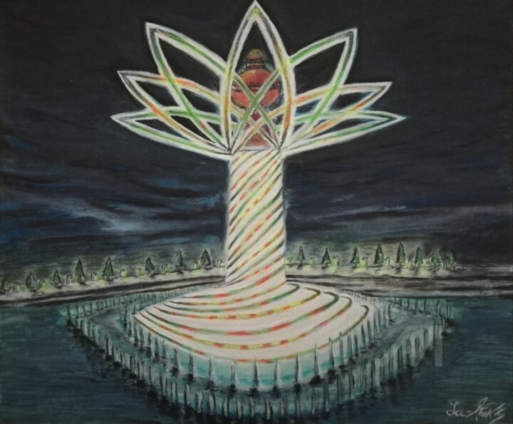 Painting titled "Albero della vita.j…" by La-Marks, Original Artwork, Acrylic