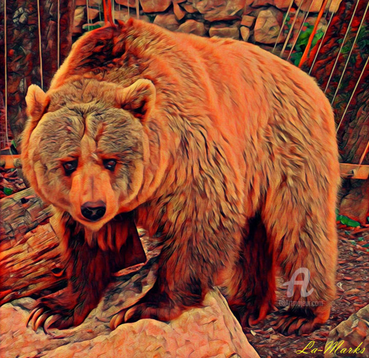 Digital Arts titled "bear.jpg" by La-Marks, Original Artwork, Digital Painting