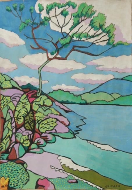 Картина под названием "озеро в Шотландии" - Леонид Максимов, Подлинное произведение искусства, Другой