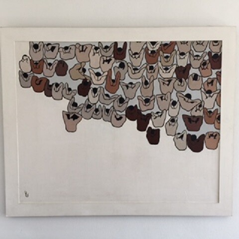 Malarstwo zatytułowany „prisoners-2002-78x1…” autorstwa Lampe, Oryginalna praca