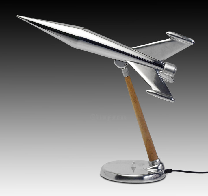 Design intitulée "SPACE ROCKET Light" par Lampons, Œuvre d'art originale, Accessoires