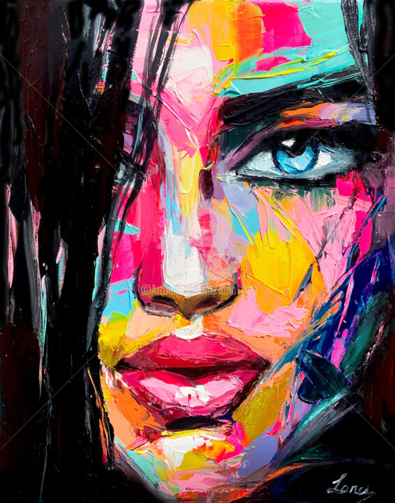 Картина под названием "No hard feelings" - Lana Frey, Подлинное произведение искусства, Акрил Установлен на Деревянная рама…
