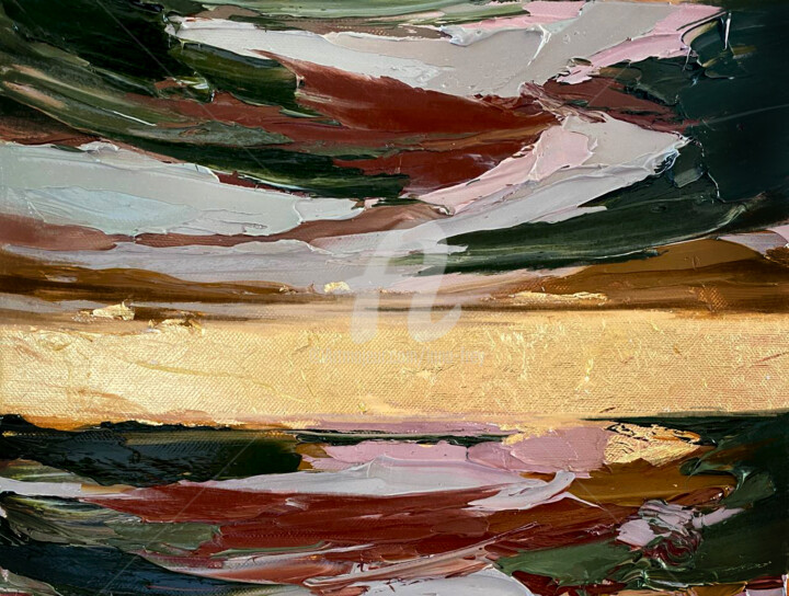 Peinture intitulée "The rustle of leave…" par Lana Frey, Œuvre d'art originale, Huile Monté sur Châssis en bois