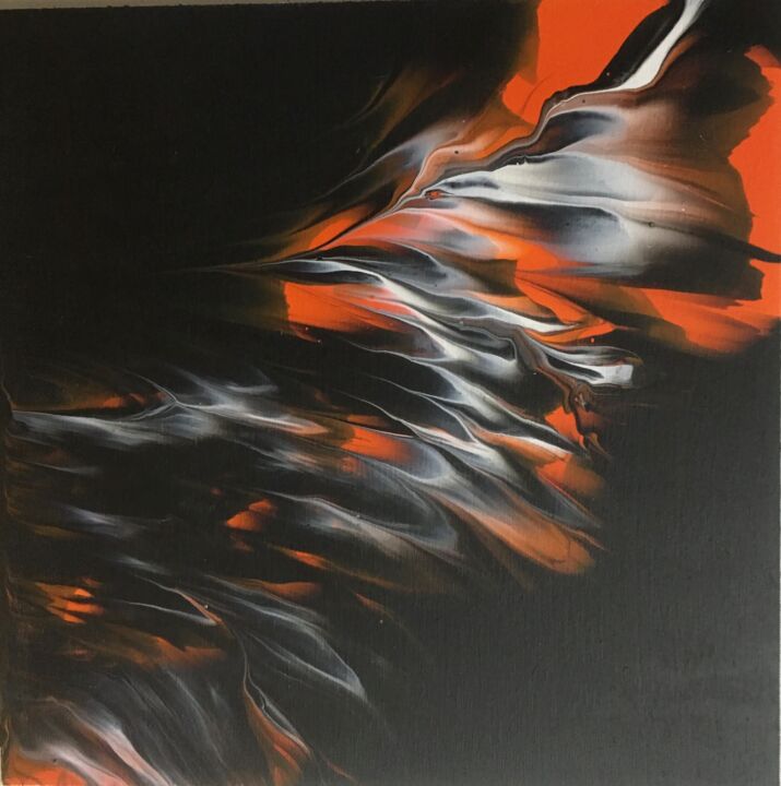 Картина под названием "Fire" - Lana Gerilovich, Подлинное произведение искусства, Акрил