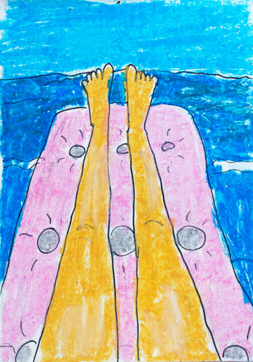 Рисунок под названием "Stay chill" - Lana Krainova, Подлинное произведение искусства, Пастель