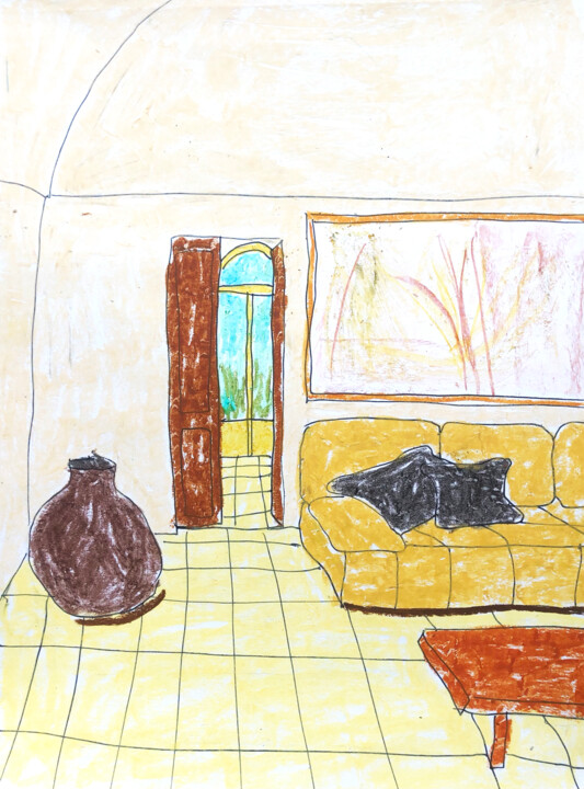 Rysunek zatytułowany „Villa” autorstwa Lana Krainova, Oryginalna praca, Pastel