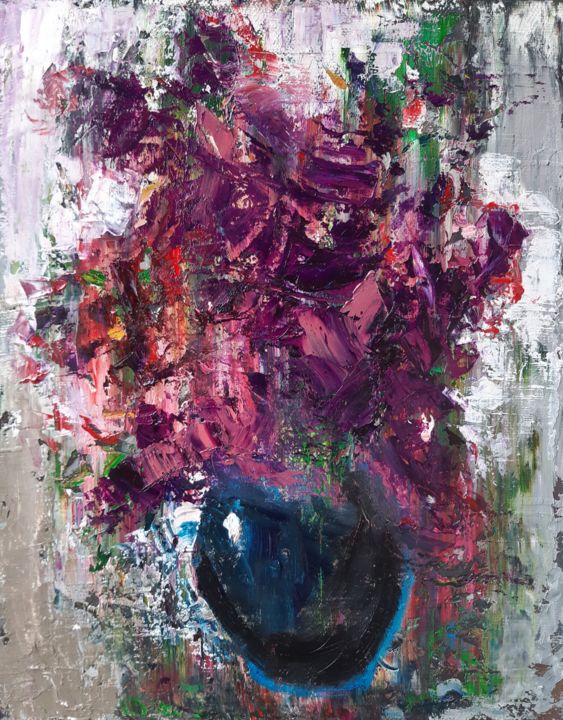 Картина под названием "Lilac" - Лана Почикян, Подлинное произведение искусства, Масло