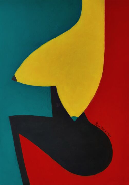 Картина под названием "Bright woman" - Лана Почикян, Подлинное произведение искусства, Масло