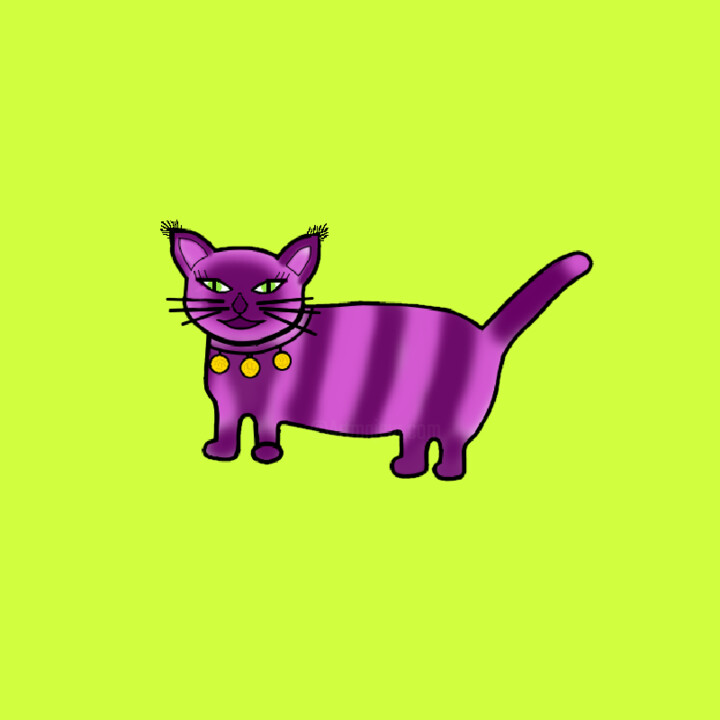 Digital Arts titled "Cats & Cats #89" by Lana Vereshchagina, Original Artwork, 2D Digital Work