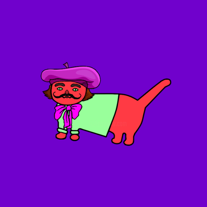 Arts numériques intitulée "Cats & Cats #97" par Lana Vereshchagina, Œuvre d'art originale, Travail numérique 2D