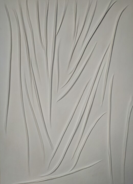 Pittura intitolato "White tree" da Lana Vereshchagina, Opera d'arte originale, Acrilico Montato su Telaio per barella in leg…