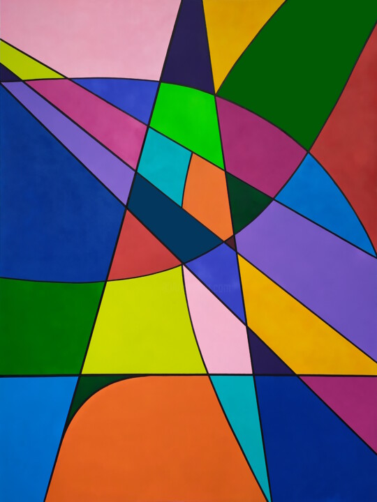 Картина под названием "Abstraction #65" - Lana Vereshchagina, Подлинное произведение искусства, Акрил