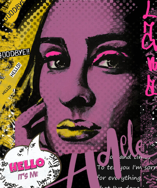 Pittura intitolato "HELLO" da Lana, Opera d'arte originale, Collage digitale
