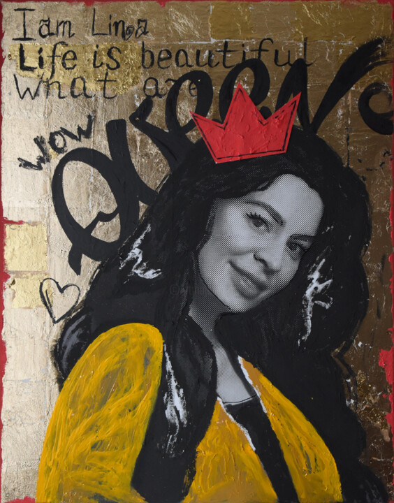 Painting titled "LINA" by Lana, Original Artwork, Acrylic