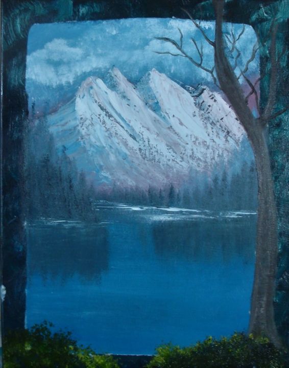 Painting titled "climb-your-mountain…" by Lana Fultz Fultz, Original Art, Oil