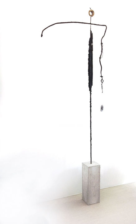 Sculpture intitulée "GRANDE INDICATRICE" par Guillaume Lancelin, Œuvre d'art originale, Métaux