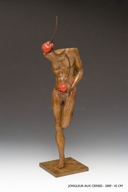 Escultura intitulada "Le Jongleur aux cer…" por Jean-Louis Landraud, Obras de arte originais