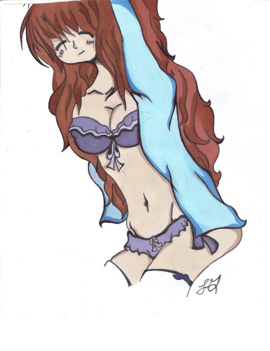 Drawing titled "Sexy manga" by Laney Gagnon, Original Artwork