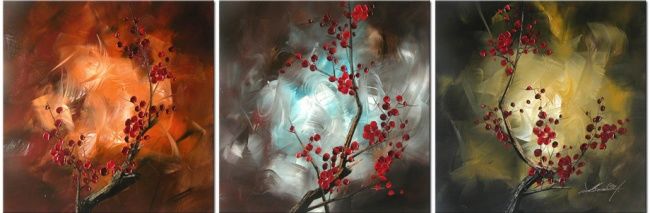 Peinture intitulée "Plum Blossom" par Lang, Œuvre d'art originale, Huile