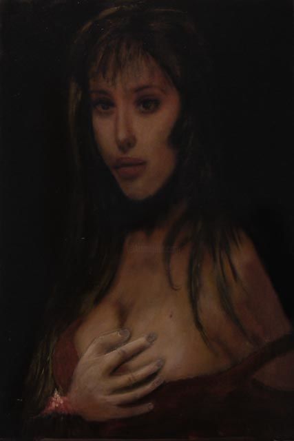 Painting titled "Intimité" by Arielle Lange, Original Artwork