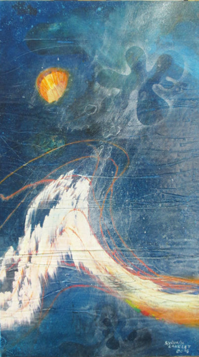 Digital Arts titled "Polarisation orange" by Langlet Fahrenheit, Original Artwork, Digital Painting