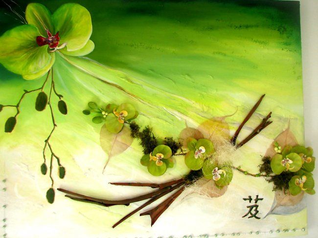 Malerei mit dem Titel "Sur les traces de m…" von Lan Ta Minh, Original-Kunstwerk
