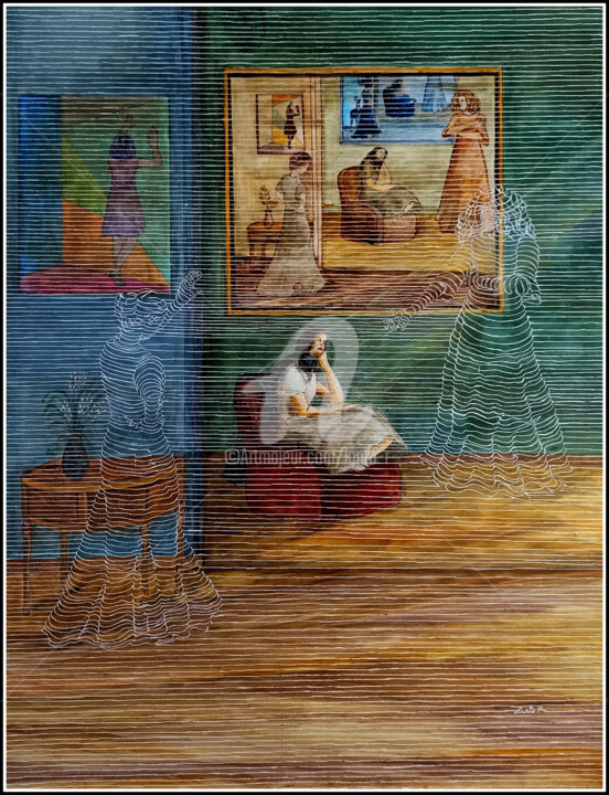 Schilderij getiteld ""Eternel recommence…" door Lanto R., Origineel Kunstwerk, Acryl