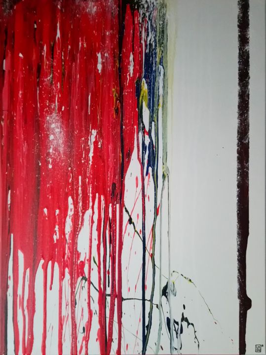 Peinture intitulée "Estocade : L149" par Laou, Œuvre d'art originale, Acrylique