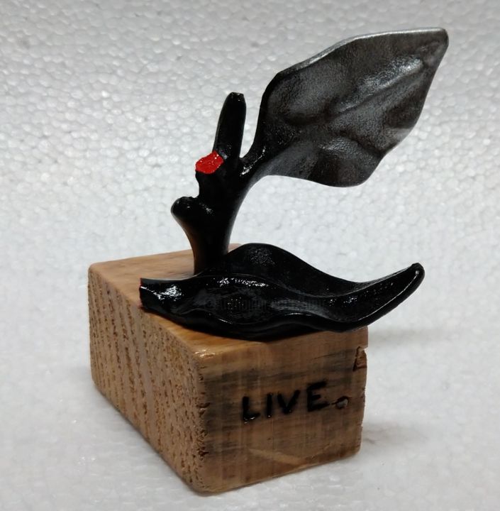 Sculpture intitulée "Live : L282" par Laou, Œuvre d'art originale, Acier inoxydable