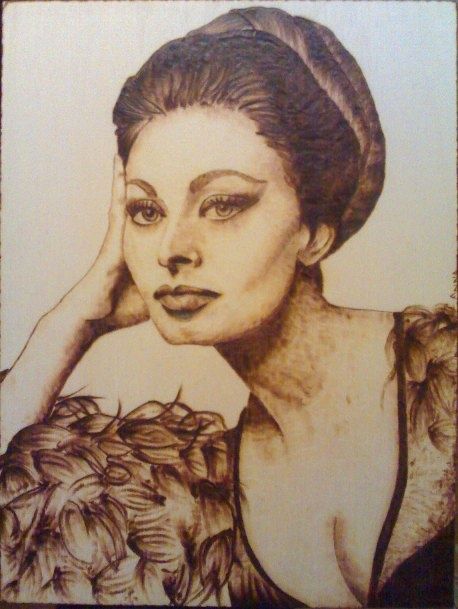 Artcraft titled "Sofia Loren" by Annamaria Rosa, Original Artwork