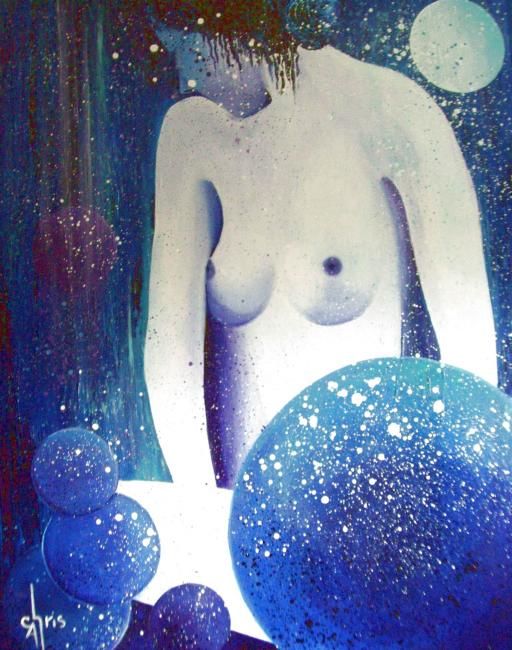 Peinture intitulée "VOIE LACTEE" par Chris, Œuvre d'art originale,