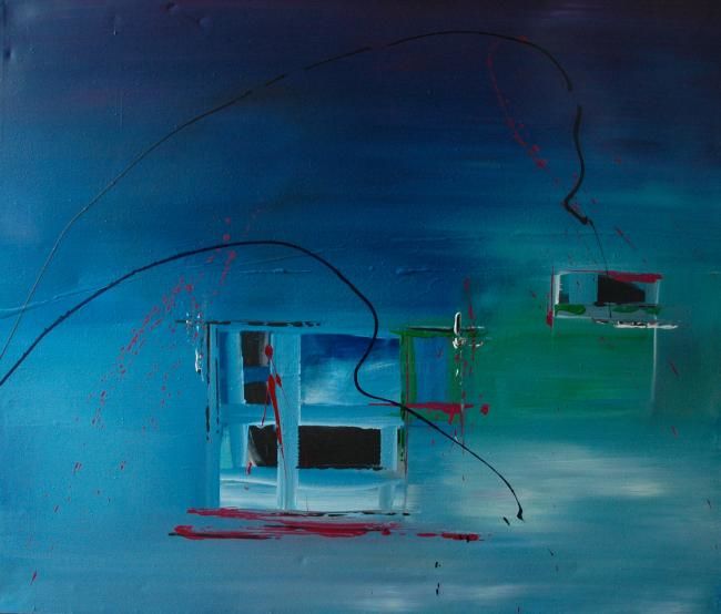Peinture intitulée "Love in the Air" par La Peinture De Valérie, Œuvre d'art originale, Huile