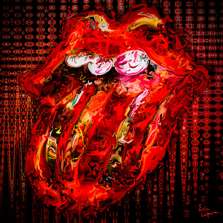 Digitale Kunst getiteld "Like a Rolling Stone" door Eric Lapierre, Origineel Kunstwerk, Digitaal Schilderwerk Gemonteerd op…