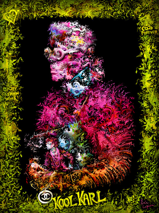 Цифровое искусство под названием "KoolKarl & Coco" - Eric Lapierre, Подлинное произведение искусства, Цифровая живопись