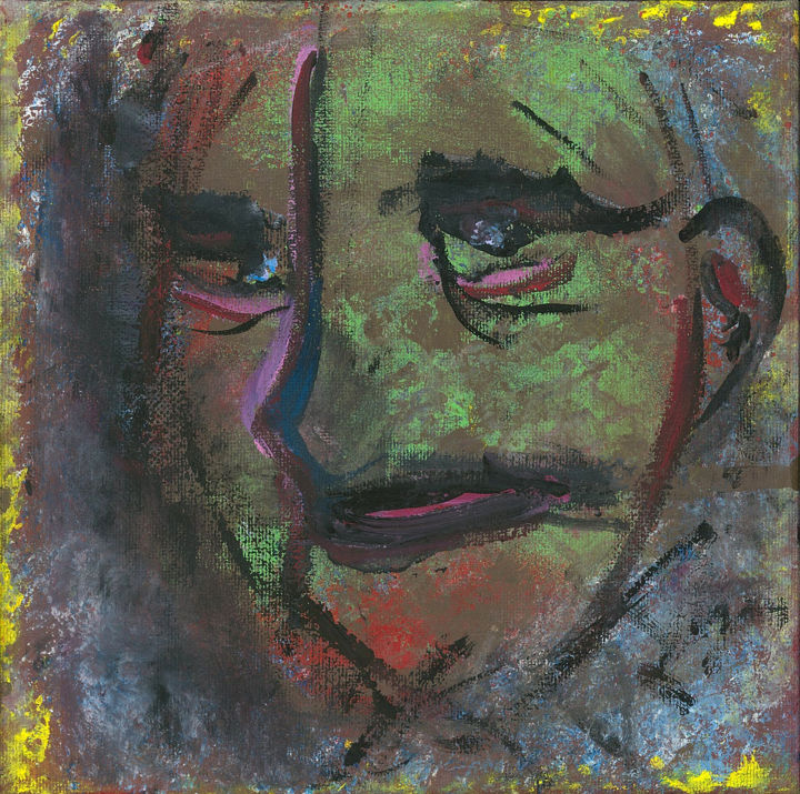 Peinture intitulée "Ne sois pas triste" par Annaëlle (La Primauté De L'Émotion), Œuvre d'art originale, Gouache