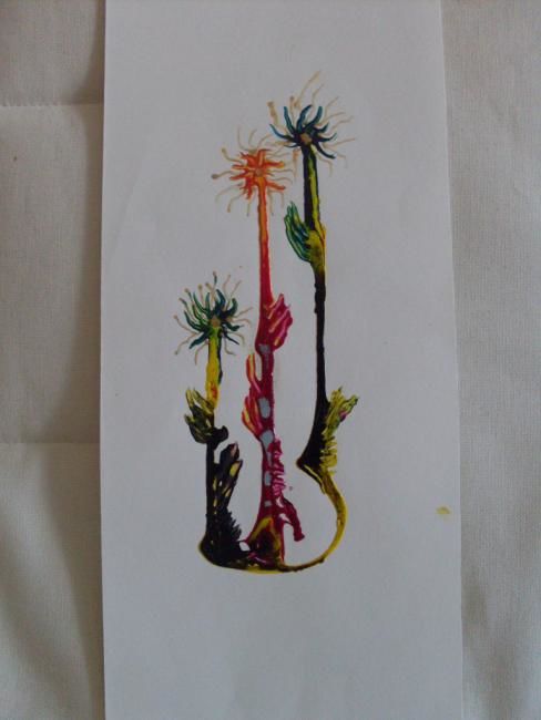 Картина под названием "fleurs éternelles" - Eveline Ghironi (khava), Подлинное произведение искусства, Масло