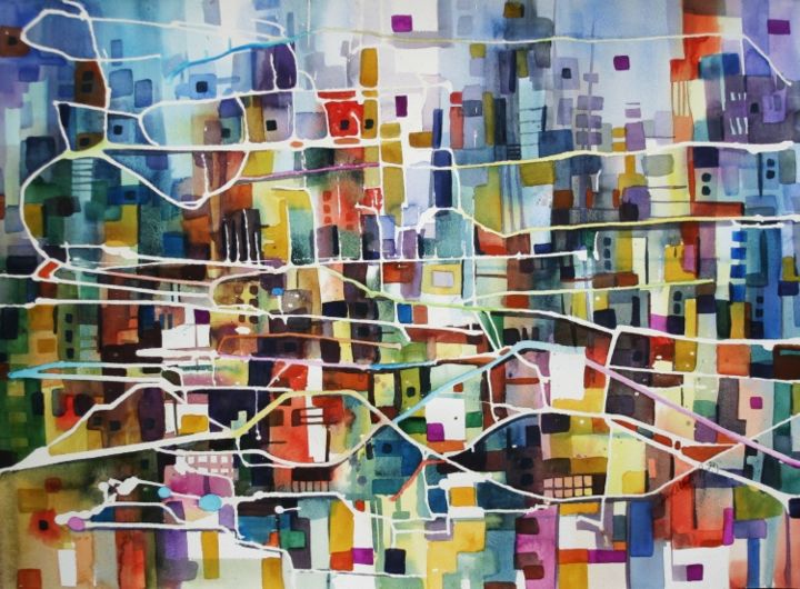 Pintura titulada "pinturas-makai-010.…" por Luis Alberto Ruiz Art, Obra de arte original,