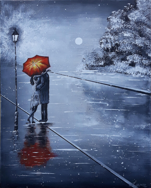 Peinture intitulée "Umbrella" par Lara, Œuvre d'art originale, Huile