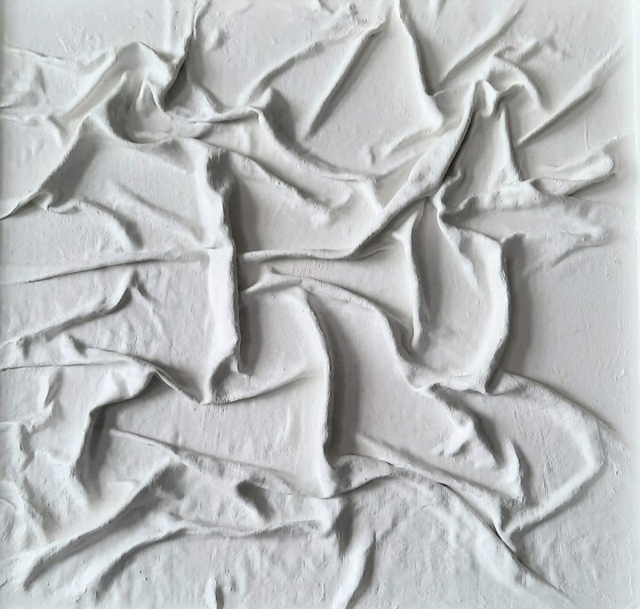 Scultura intitolato ""Hidden open" White…" da Lara Shabelnik, Opera d'arte originale, Legno