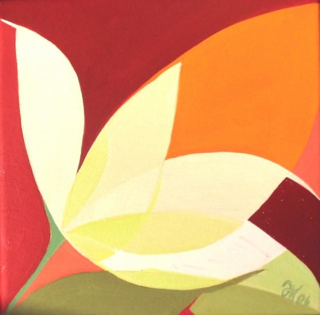 Peinture intitulée "Fleur de Lotus" par Lara Meissirel, Œuvre d'art originale, Huile