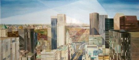 Painting titled "NYC 1" by Lara Meissirel, Original Artwork