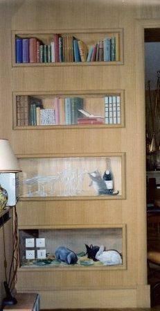 Painting titled "Painted shelves" by Lara Meissirel, Original Artwork