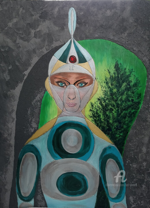 Malerei mit dem Titel "Lara" von Lari Peters, Original-Kunstwerk, Acryl