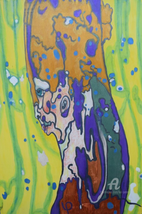 Malerei mit dem Titel "Gott der Güte, des…" von Lari Peters, Original-Kunstwerk, Aquarell
