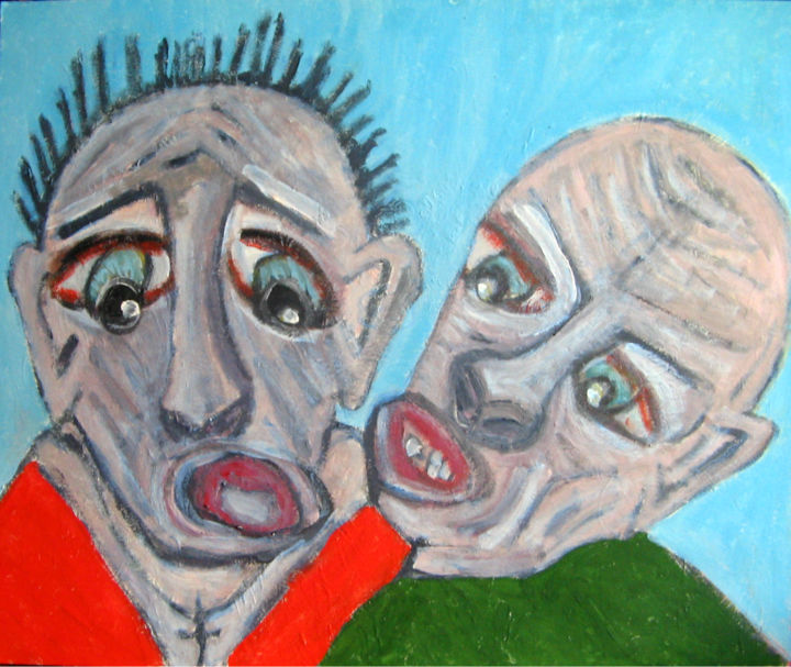 Картина под названием "Картина «Шептунцы»" - Таня Туранова, Подлинное произведение искусства