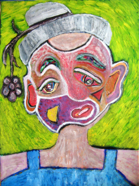 Картина под названием "Картина «Рыжий клоу…" - Таня Туранова, Подлинное произведение искусства, Другой