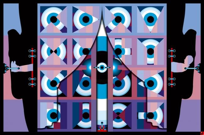 Цифровое искусство под названием "Visual contact III" - Igor Larin, Подлинное произведение искусства, Цифровая живопись