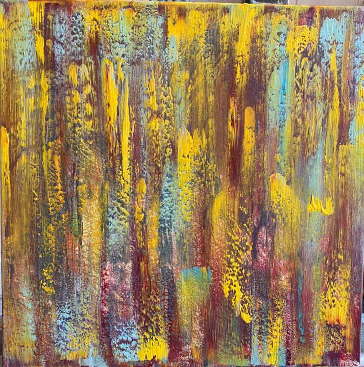 Painting titled "Sun in the woods" by Larisa Bogdanova (Lara), Original Art, Oil